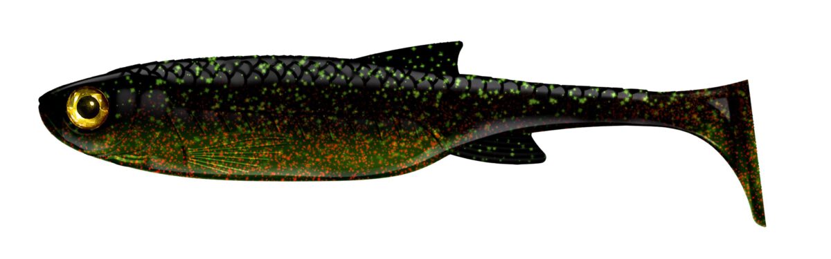 Libra Lures - Kraken Shad - 132 Motor Oil Green.jpg