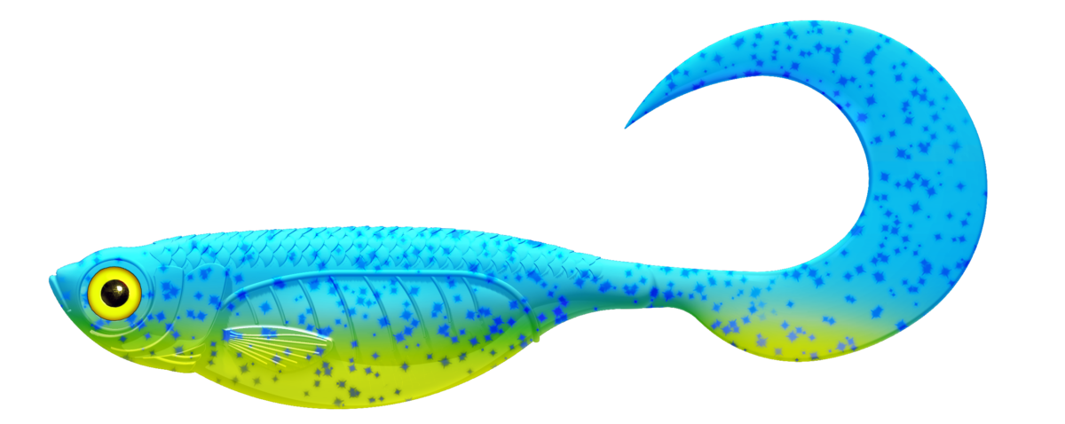 Libra Lures - Embrion Twist Tail - 127 Lime Chartreuse Blue.png