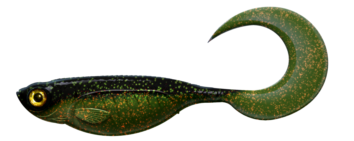 Libra Lures - Embrion Twist Tail - 132 Motor Oil Green.png